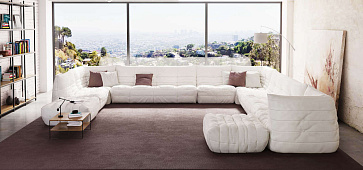 Угловой диван в интерьере гостиной-24, Диван Француз